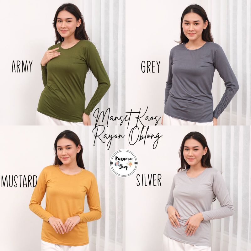 Manset Kaos Oblong Rayon size XL | LD 86cm-93cm