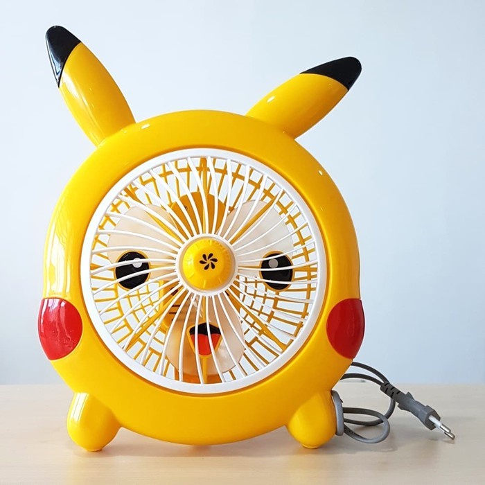 Welhome Kipas Angin Karakter PIKACHU WH-150P - Kipas Duduk 8 inch