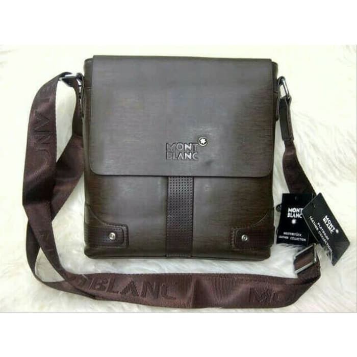 [RECOMMENDED BRAND] TAS SELEMPANG PRIA KULIT IMPORT MONTBLANC(TAS KERJA,TAS SEKOLAH,TAS SALE