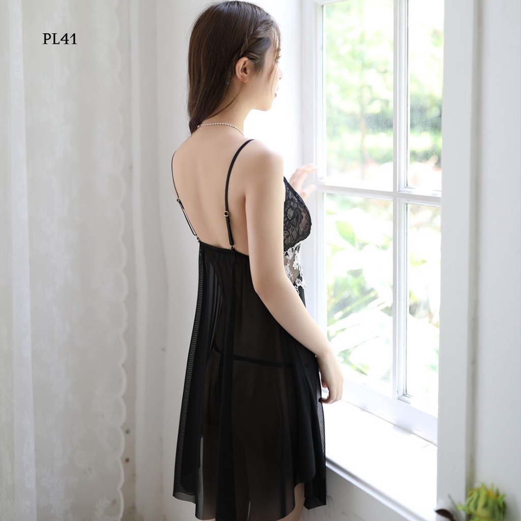 [SIAP KIRIM] PREMIUM DRESS LINGERIE SEXY MURAH IMPORT HITAM PL41