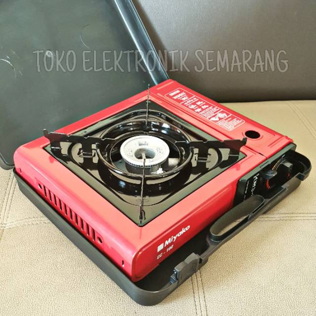 MIYAKO CC 100 dan CC 200 KOMPOR GAS PORTABLE PORTABEL PIKNIK DENGAN KOPER UNTUK TRAVEL MENDAKI