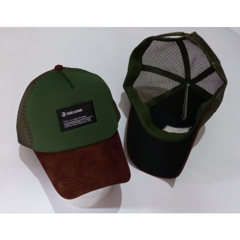 Topi Trucker 3Second Bahan Adem Nyaman Pria Wanita