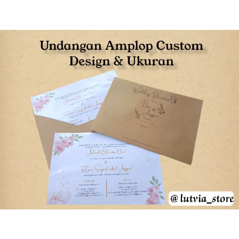 Cetak Undangan Pernikahan Amplop | Undangan Nikah Amplop | Undangan Pernikahan Soft Cover Amplop | A