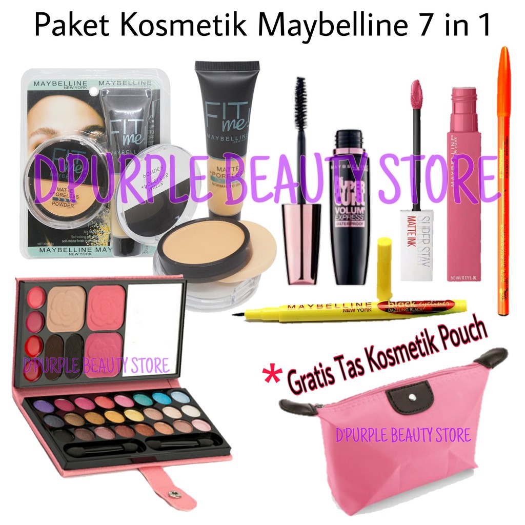 Paket Kosmetik Maybelline Fit Me Lengkap Murah 7 In 1 -Paket Kosmetik Maybelline Murah 7 In 1