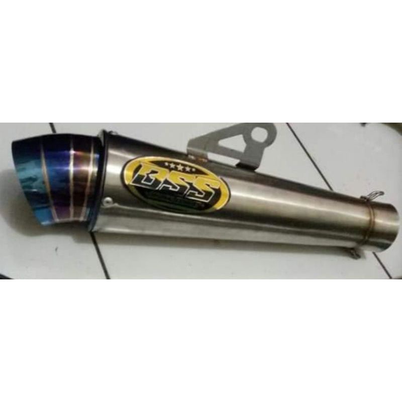 slincer knalpot BSS keong pucuk blue inlet 50mm pnp herex bebek matic sport
