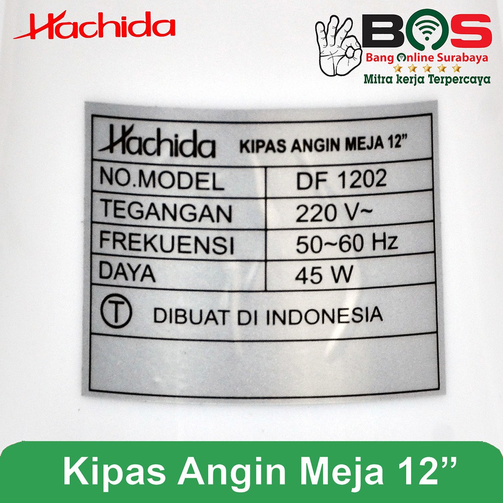 Desk Fan Kipas Angin Meja Hachida 12 Inch DF 1218 DF-1218 DF1218