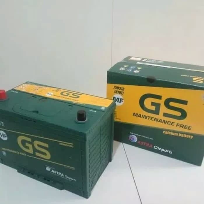 {BEKAS} aki mobil GS astra MF N70Z 75D31R 12 volt 75 amper Diskon