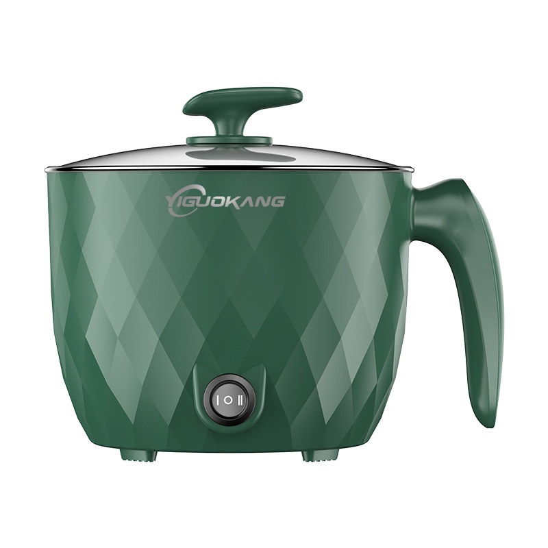 Goojodoq Panci Listrik Serbaguna 1.2L- Electric Cooking Pot Electric Frypan Panci Listrik Portable Fry Pan-Green