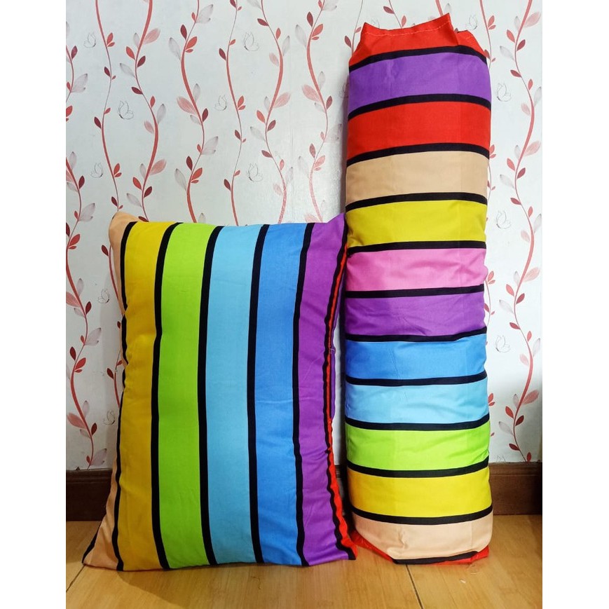 SARUNG BANTAL DAN SARUNG GULING KARAKTER MOTIF PELANGI UKURAN JUMBO