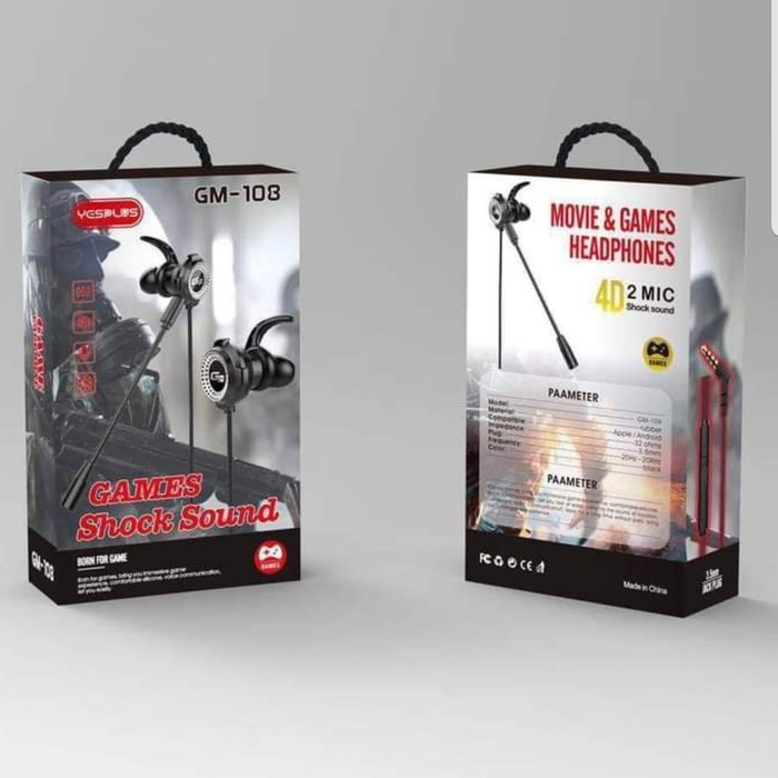 headset gaming gm 108