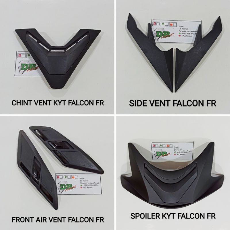 part helm kyt falcon fr pnp kyt vendetta & falcon 2 chint vent spoiler rachet ventilasi