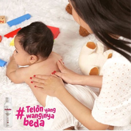 Minyak Telon Doodle Exclusive Oil Wangi Green Tea 60ml 100ml Anti Nyamuk Kembung Minyak Pijat Bayi