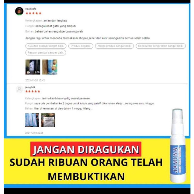 Obat Alergi Gatal Kulit Paling Ampuh Herbal Jamuna Spray Isi 25 ml | Obat gatal selangkangan eksim d