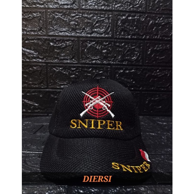 TOPI DOUBLE MESH BORDIR SNIPER/TOPI SNIPER BORDIR TERBARU 2021