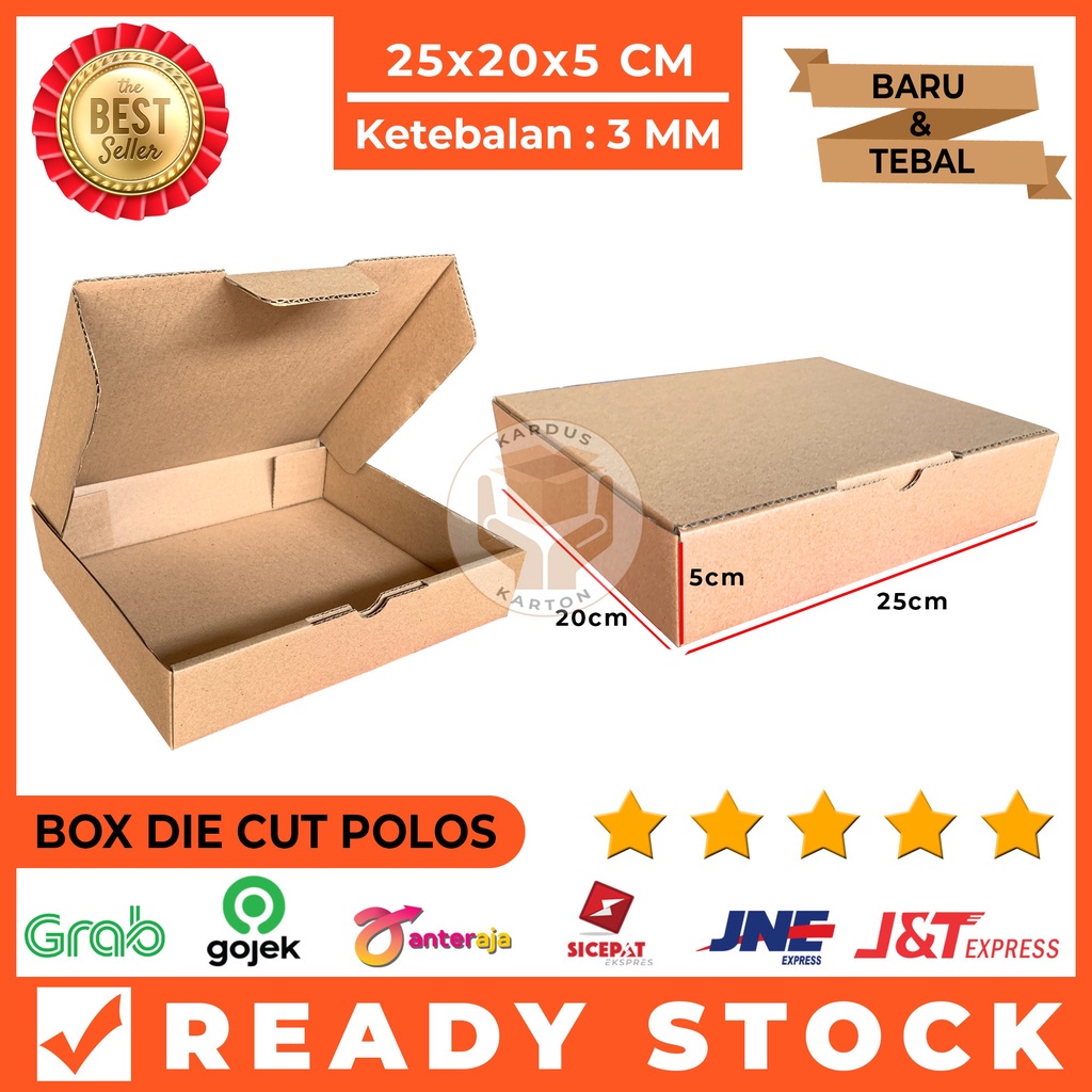 

Kardus Die Cut Pizza Polos 25x20x5 Cm Single Wall, Tebal Baru Murah