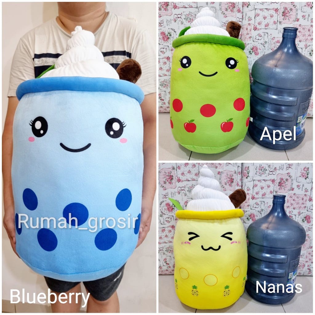 Boneka Boba Ice Cream Brown Sugar Strawberry Grape Ukuran Giant Super Besar