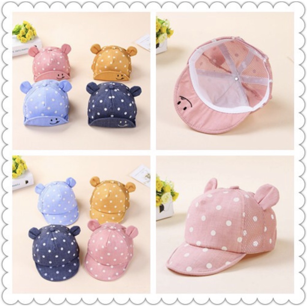 Topi Polkadot Ear untuk anak berumur 8-20 bulan Dot Ear CBKS VC