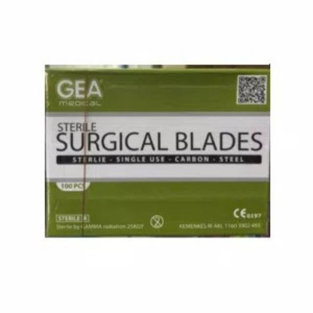 GEA Surgical Blade Sterile isi 100 Pcs/Gea Medical no.11/ Bisutri / Surgical Blade