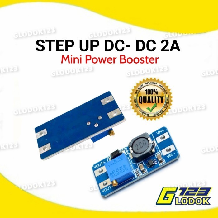 Step Up Modul Mini Power Booster Converter DC DC 2A Penaik Tegangan PR11