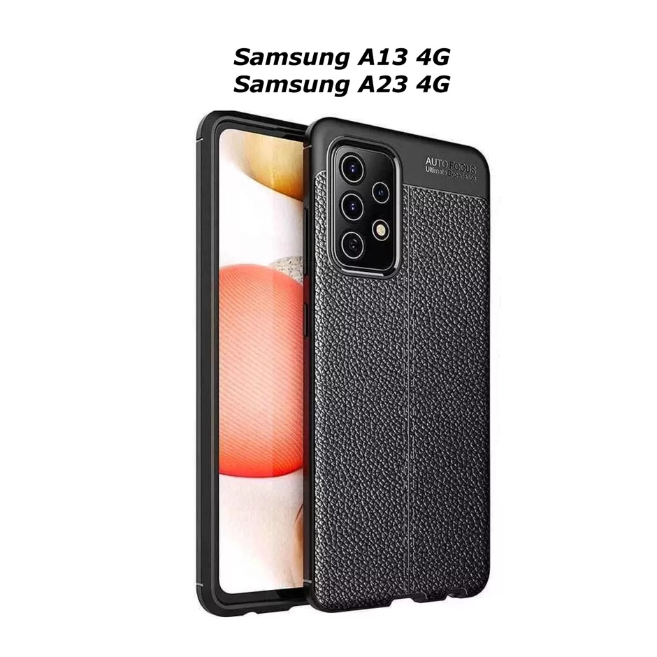 Case Auto Focus Samsung Galaxy A13 4G / Samsung Galaxy A23 4G Leather Experience SoftCase Slim Ultimate / Casing Kulit