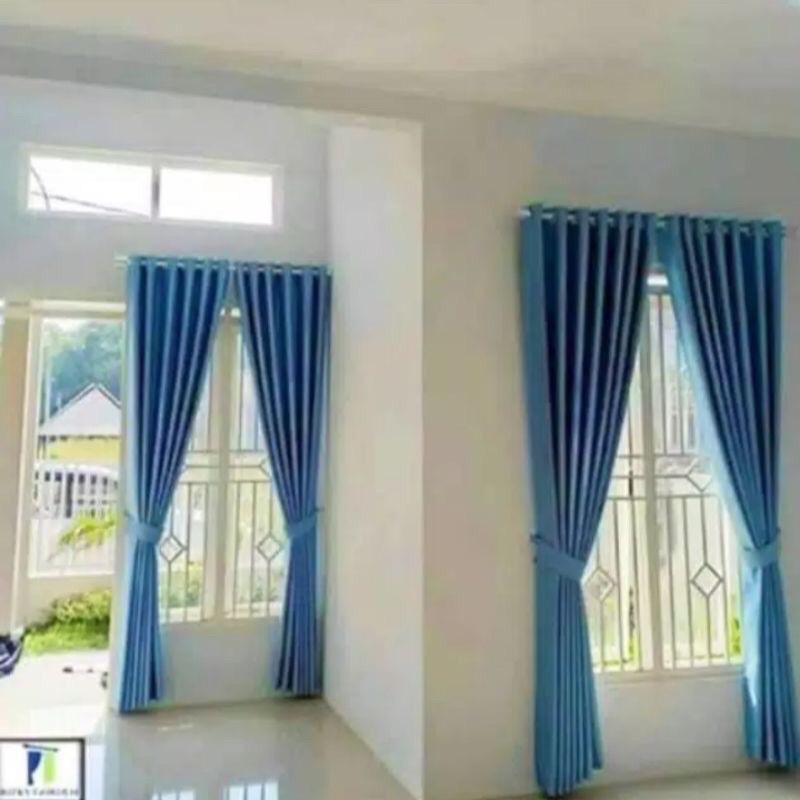 GORDEN BLCAKOUT WARNA BIRU MUDA BIRU LAUT 12 LUBANG SEMOKRING 6 GELEMBUNG