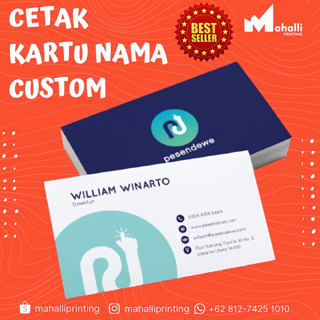 

Kartu Nama (1 Kotak Isi 100 Pcs) | Bisa 1 SISI Bisa 2 SISI
