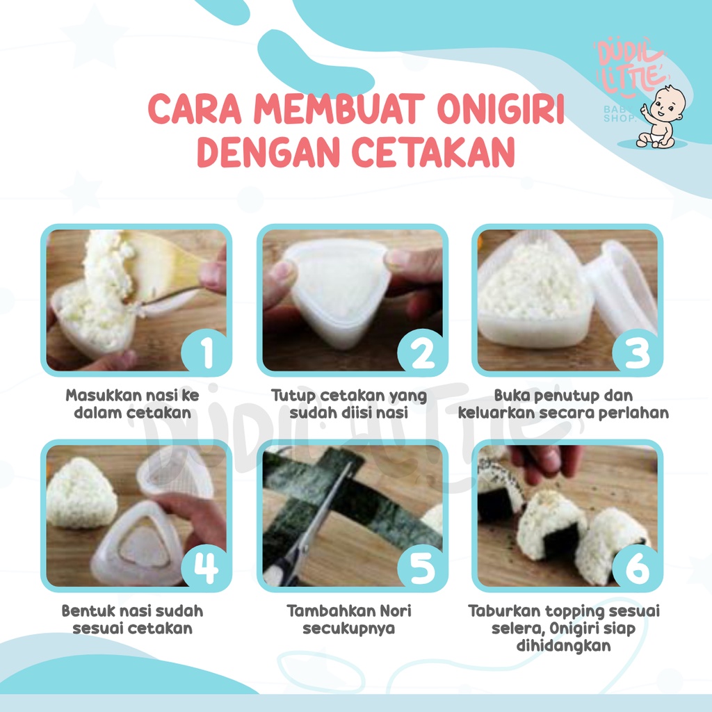 Cetakan nasi Bento sushi karakter Jepang onigiri set anti lengket Bergaransi