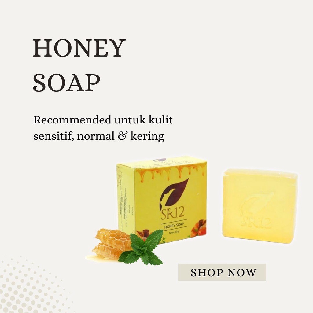 Sabun SR12 Honey Soap Pelembab Wajah Pria Untuk Kulit Kering Sabun Madu SR12 Skincare Kulit Kering Perawatan Wajah dan Badan Ori BPOM S9C