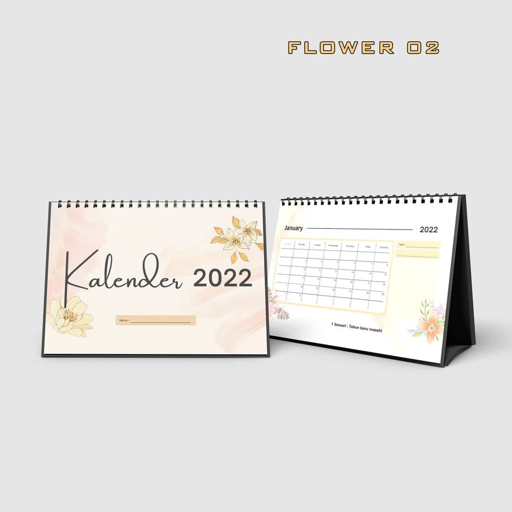 

Kalender aesthetic flower hadiah custom nama tulisan kata-kata quote sesuai pesanan