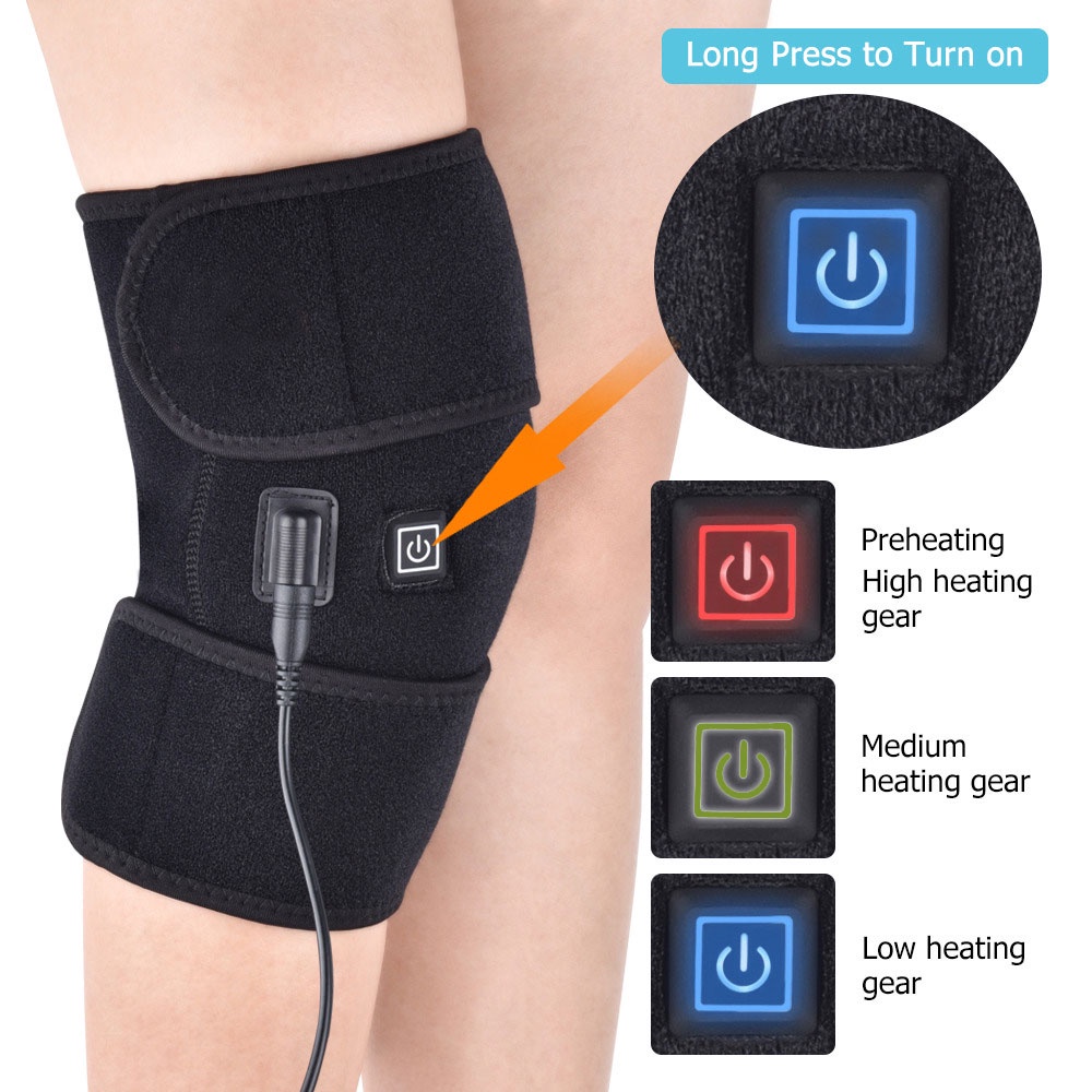 Deker Alat Terapi Pemanas Lutut Elektrik / Heating Therapy Listrik Knee Support