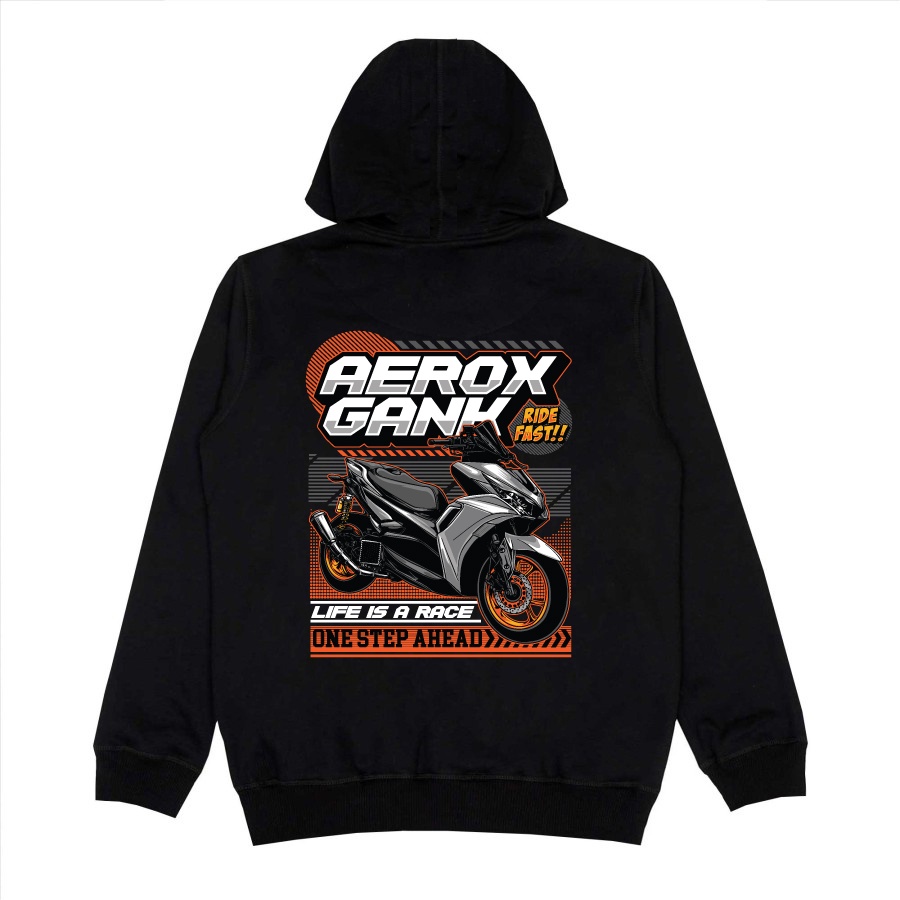 JAKET HOODIE AEROX UKURAN S M L XL XXL 3XL 4XL 5XL JUMPER BIG SIZE | JAKET MOTOR | HOODIE MOTOR | SU