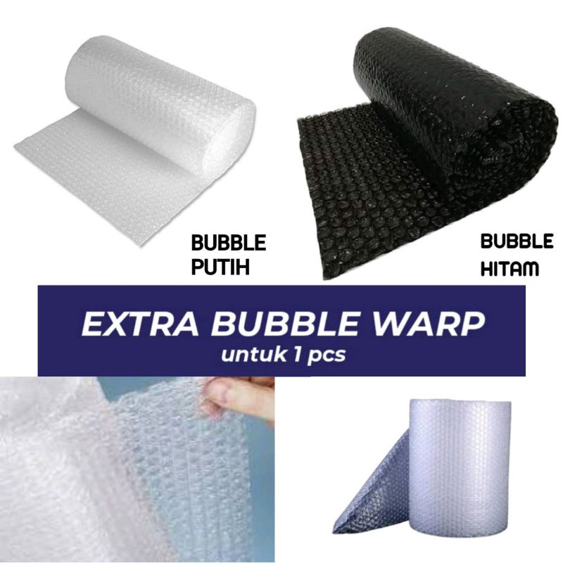 dem_sare / Bubble Wrap untuk Packing per 1 pcs barang TambTambahan ahan packing Bubble Wrap agar paket lebih aman warna hitam dan putih