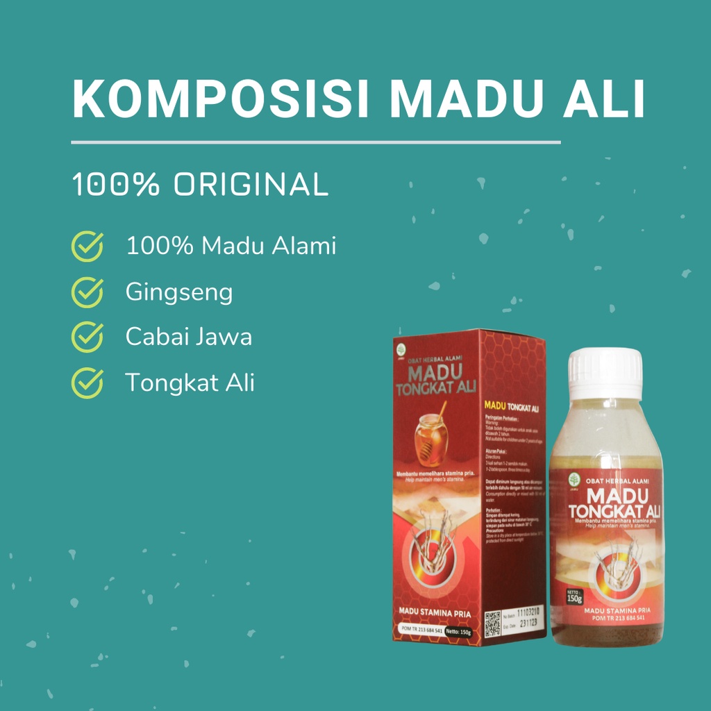 Madu Tongkat Ali 150 gram Obat Kuat Kesehatan Seksual Madu Asli Untuk Sexsual Super Pasceng Meningkatkan Stamina Pria Dewasa Tahan Lama Lemah Syahwat Suplemen Original 100% Herbal Ori Dijamin Ampuh Atasi Keperkasaan Sex-4