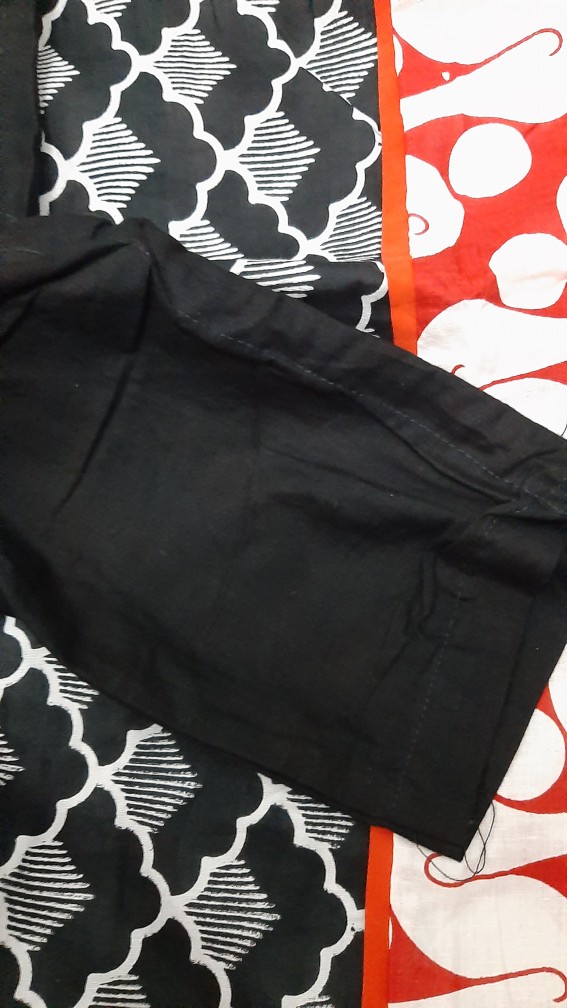 Batik Wanita Kalani Mix Blouse Cewek Katun Motif Kipas Warna Modern Exclusive Seragam