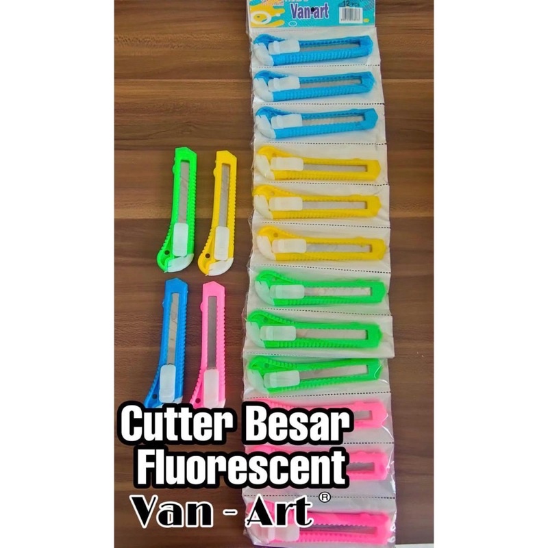 

(1PCS) Cutter Besar Stabilo neon, pemotong, pisau cutter, cutter transparan warna, alat potong