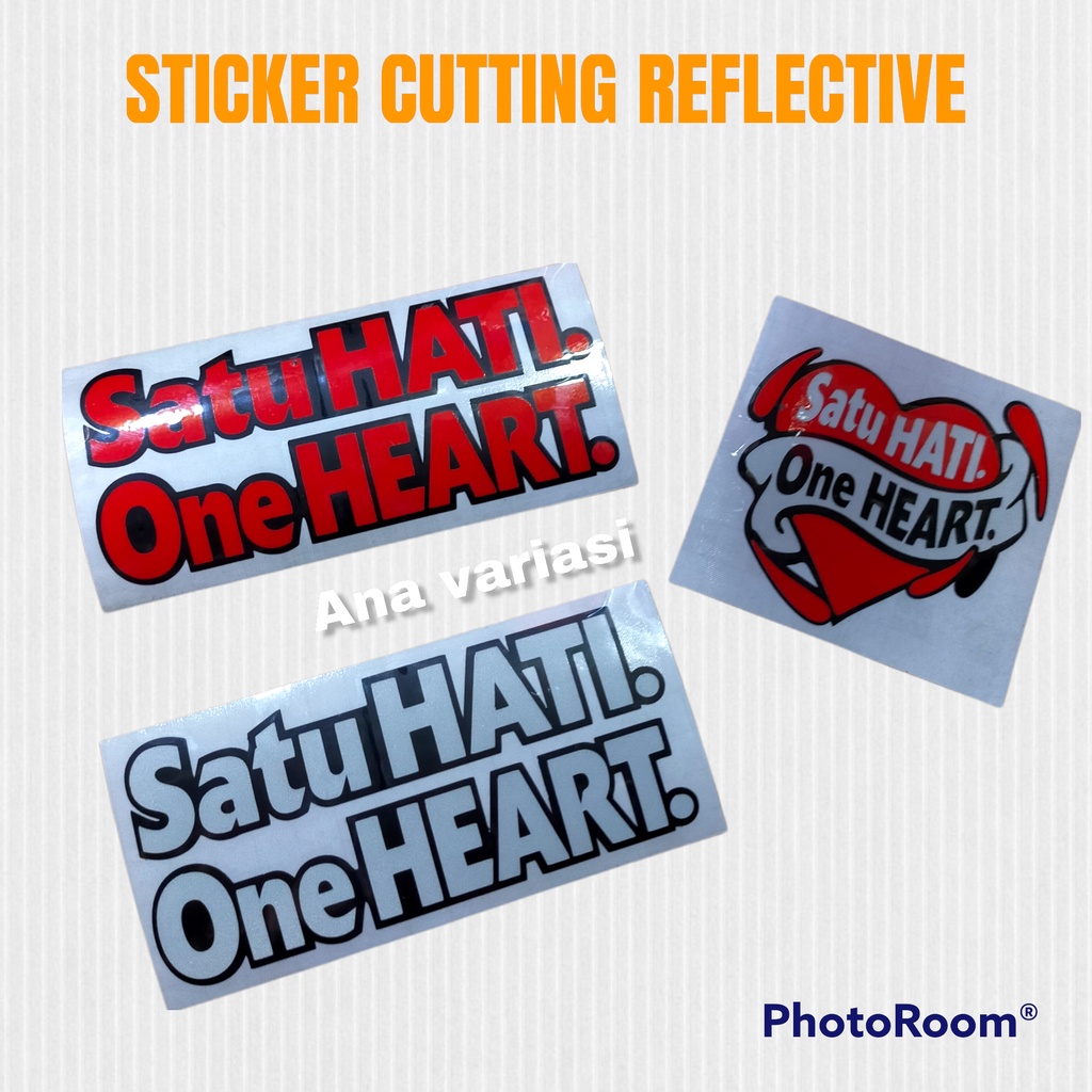 stiker satu hati sticker cutting satu hati reflective stiker Honda satu hati