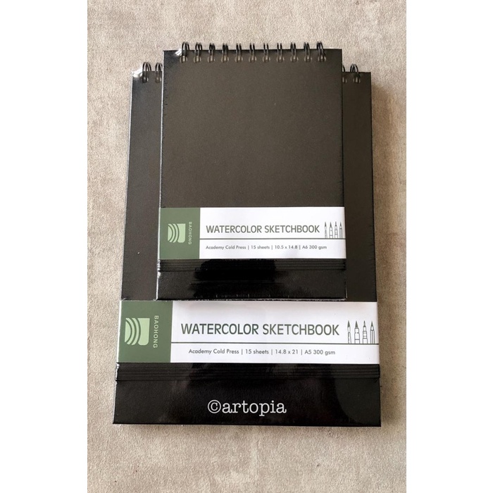 

(DISKON TERMURAH) Baohong Sketchbook Watercolor Academy HP/CP A5/A6 15Lembar 300gsm - A6, Hot Pressed