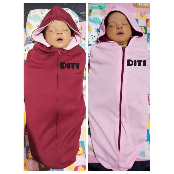 DITI Baby - Bedong instan bolak balik bahan lembut premium / swadde in 2 sides murah bedong instan