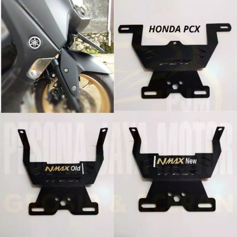 0Breket Tatakan Plat Nomor Cha Ready  Nmax Lama,Nmax New 2020 &amp; Honda Pcx 150 Pcx 160 New