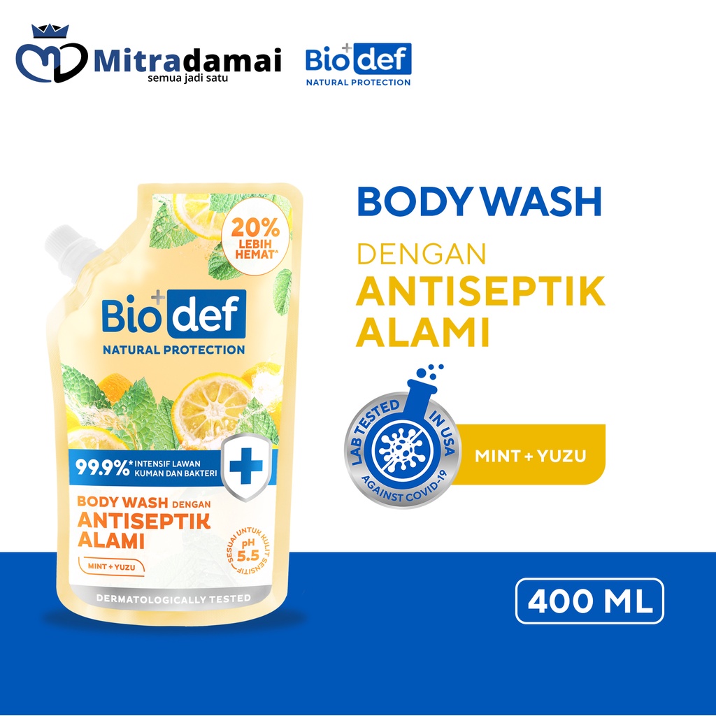 BIODEF Natural Protection Body Wash Refil 400 ml (Sabun Mandi Cair)