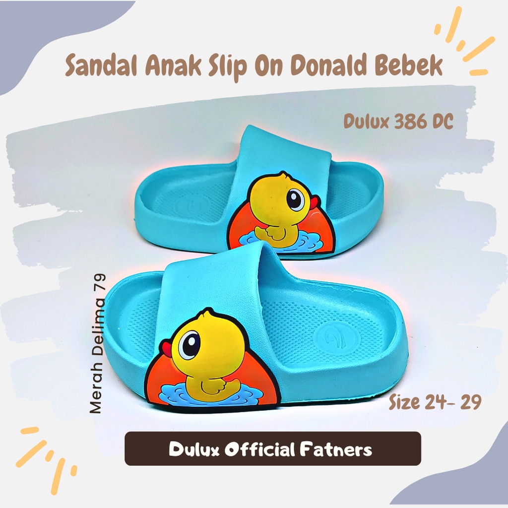 MD 79 - Sendal Anak Perempuan Usia 3 - 5 Tahun Model Baru Donald Bebek