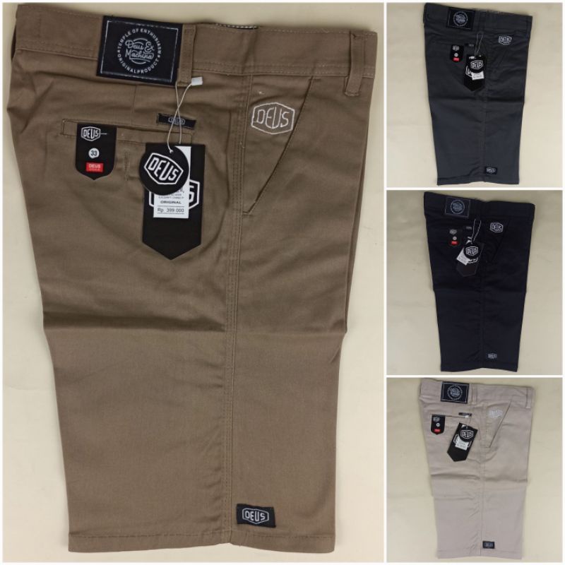 Celana Chino Pendek Pria Chinos Santai Distro Premium Deus