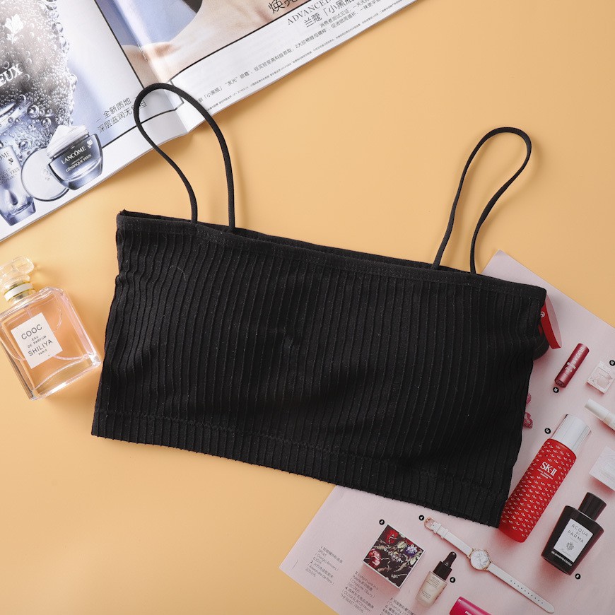 Bra Wanita Tanpa Kawat Bahan Halus BH Import Simple Nurah Batam-Hitam