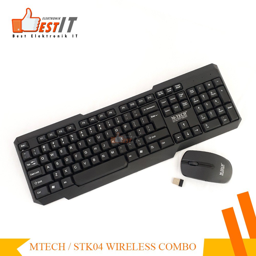 Keyboard Wireless M-Tech Combo Mouse STK-04 Free mouse pad