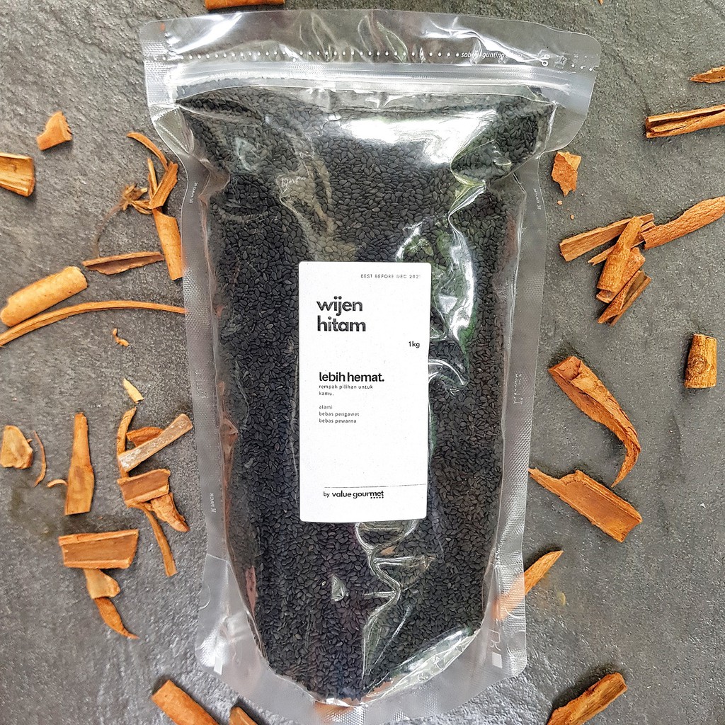 

HEMAT! Biji Wijen Hitam BLACK SESAME 1 KG 1KG 1000 GR - Rempah Value
