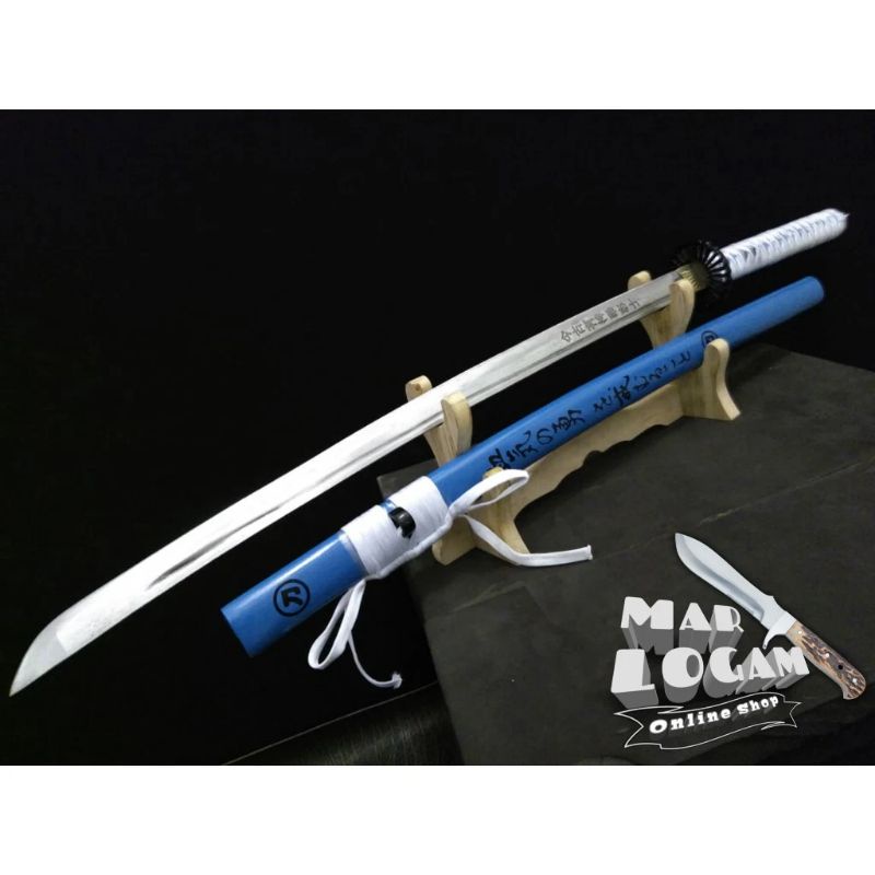 BERKUALITAS!!! Katana Thelast blue kanji samurai ryujin