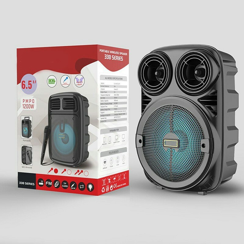 Speaker Bluetooth Portable 6,5inch KM-3381 Free Microphone