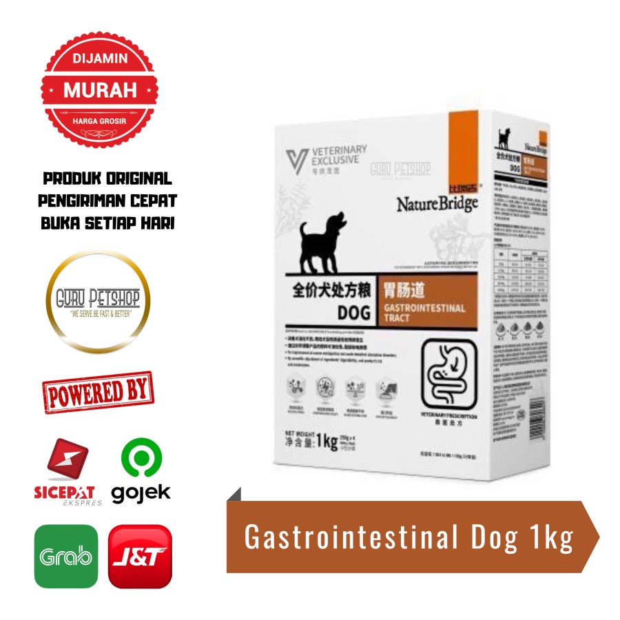 Nature Bridge Gastrointestinal Dog 1kg NB Vet Gastro Dog Dry Dog Food