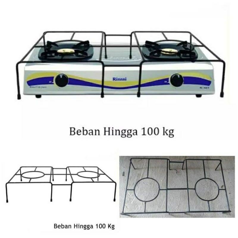 Tungku Besi Kompor 2 tungku/ Behel kompor gas / tatakan kompor gas
