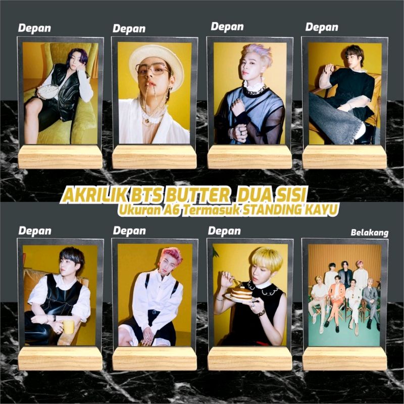 Akrilik Photo Kpop BTS Edisi BUTTER &amp; MAP OF SOUL ON: ECONCEPT // Gambar 2 sisi